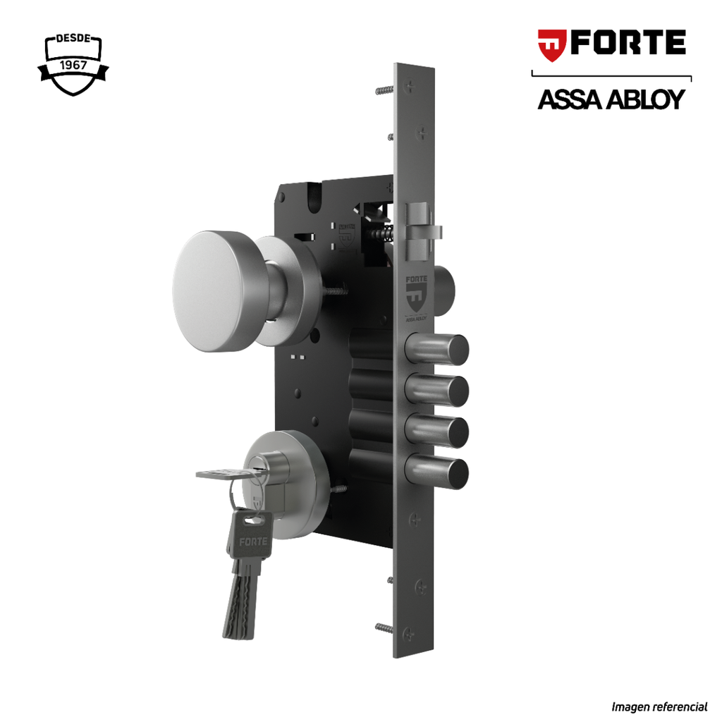 CERRADURA DE EMBUTIR 2GOLPES ESTANDAR FORTE