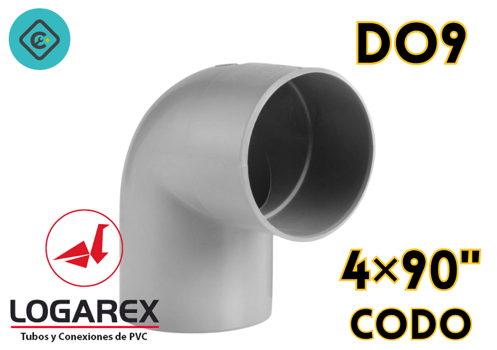 CODO 4X90 DESAGUE LOGAREZ