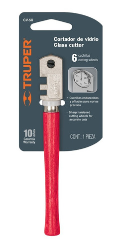 CORTADOR DE VIDRIO 6 CUCHILLAS TRUPER 12954