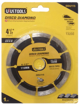 DISCO DIAMANTADO 4.1/2 SECO UYUSTOOLS DDU115