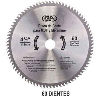DISCO PARA MADERA 4.1/2 C&A 40TE
