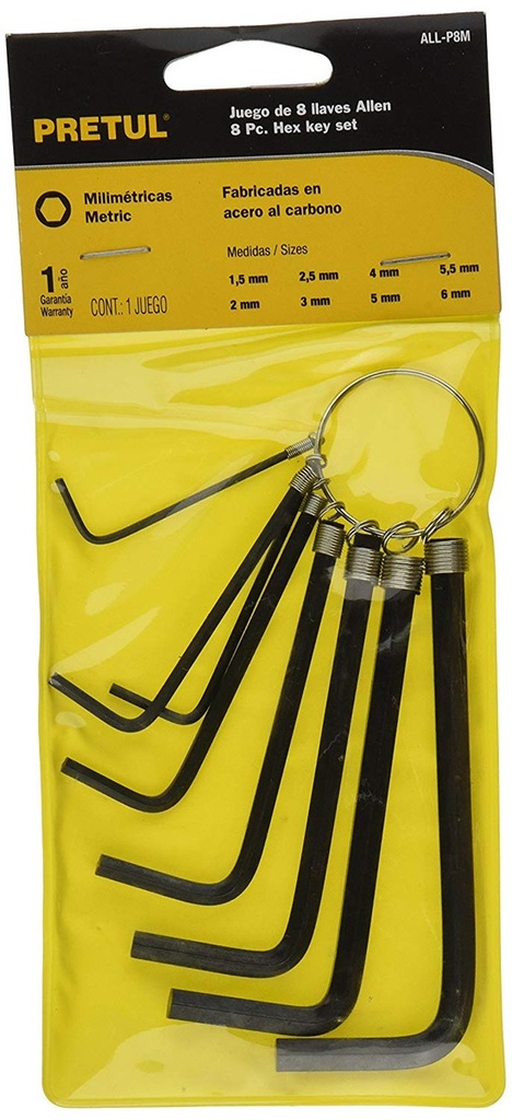 ALLEN PRETUL 8PS MILIMETRICA JUEGO 21851