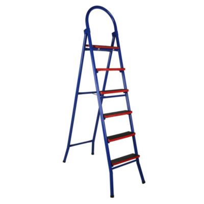 ESCALERA METALICA 8 PASOS AZUL