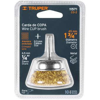 ESCOBILLA TIPO BROCHA P/TALADRO 1/4 TRUPER 11595