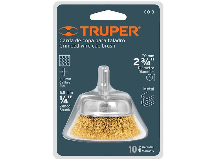 ESCOBILLA TIPO COPA P/TALADRO 2.3/4 TRUPER 11572