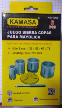 SIERRA COPAS P/MAYOLICA JUEGO 6PS KAMASA KM-1059