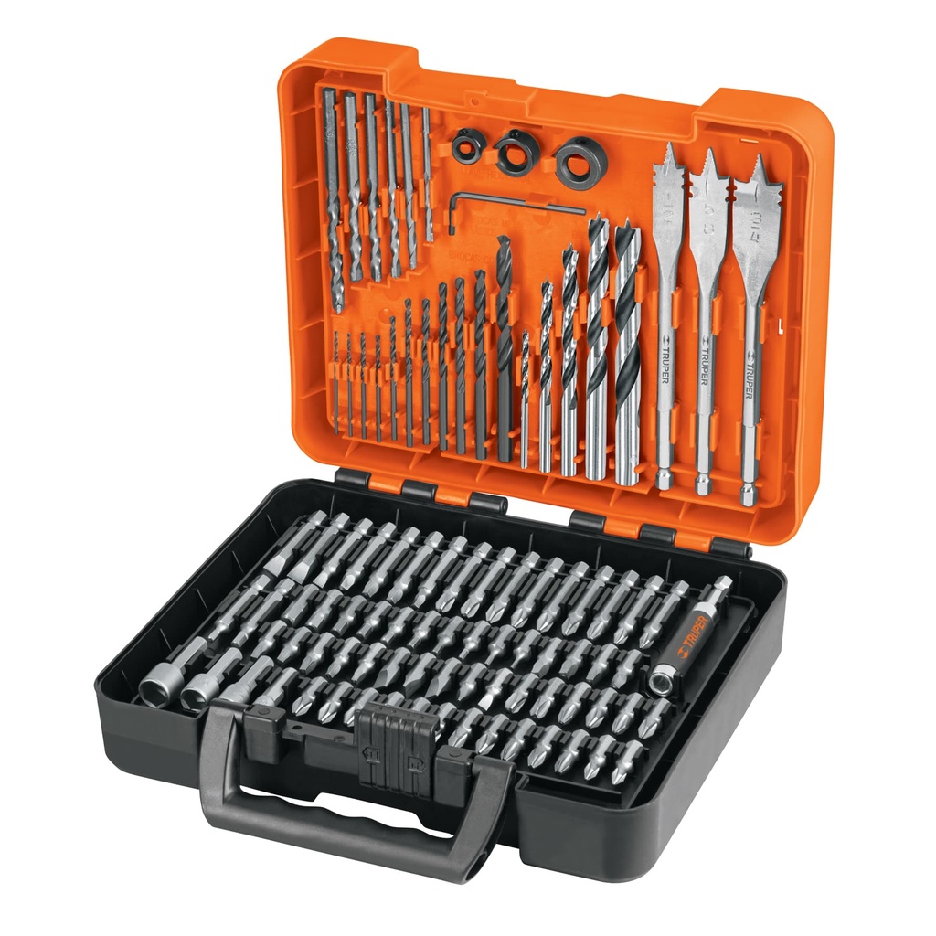JUEGO DE BROCAS Y PUNTAS 100 PIEZAS TRUPER 100872