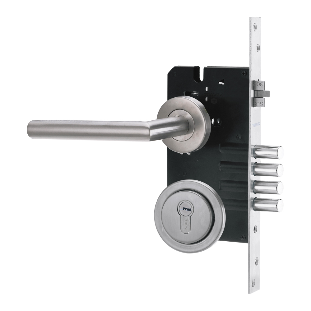 CERRADURA DE EMBUTIR CLASICA  ACERO INOX X50AI GALA TRAVEX CHAPA