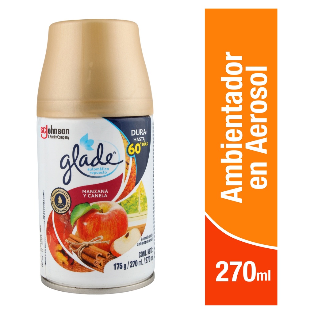 GLADE REPUESTO MANZANA Y CANELA 270ML