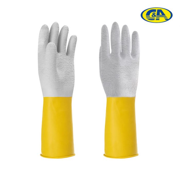 GUANTES AMARILLO CORRUGADO C18 TALLA M C&A