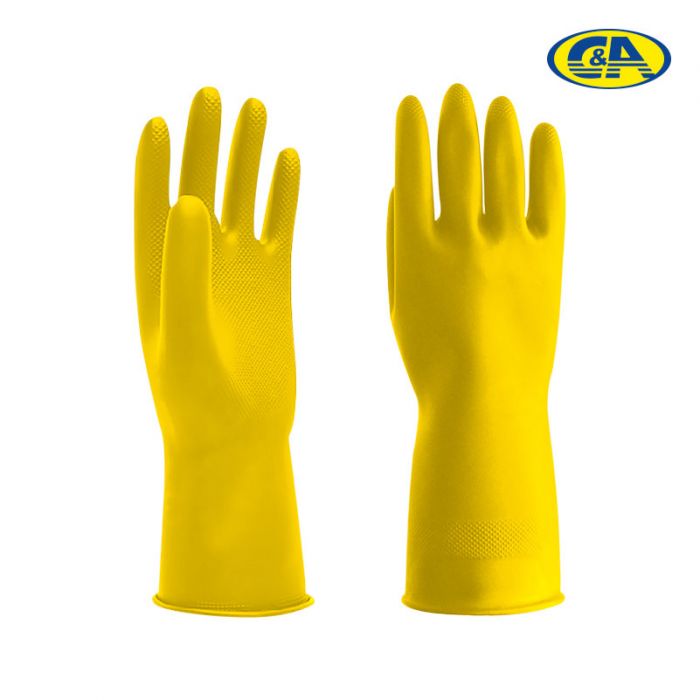 GUANTES COMBINIENTE AMARILLO C18 TALLA S C&A