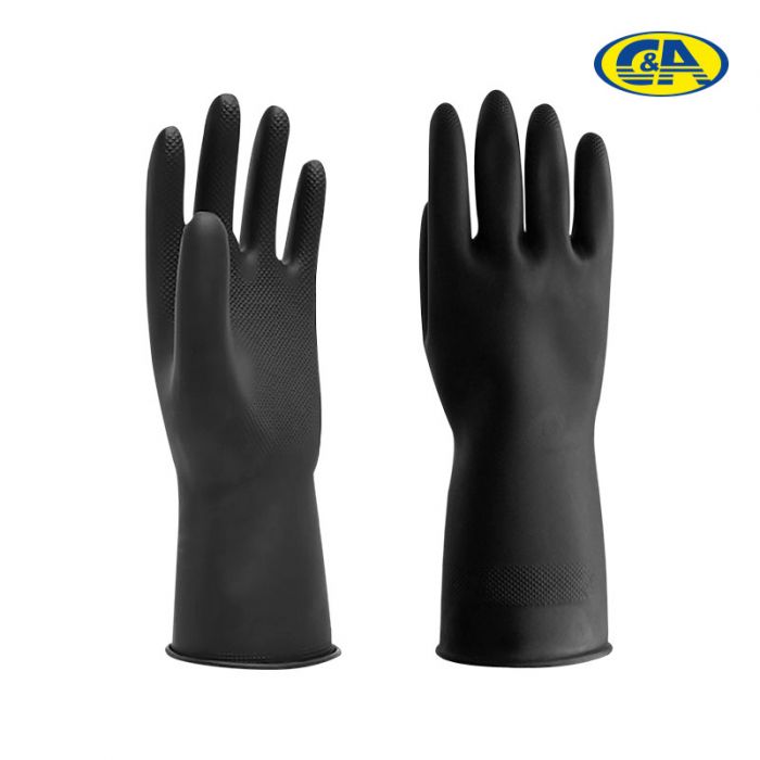 GUANTES NEGRO CALIBRE 35 TALLA M C&A