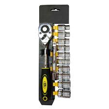 JUEGO DE DADOS 12PS C&A (1/2'') + RATCHET