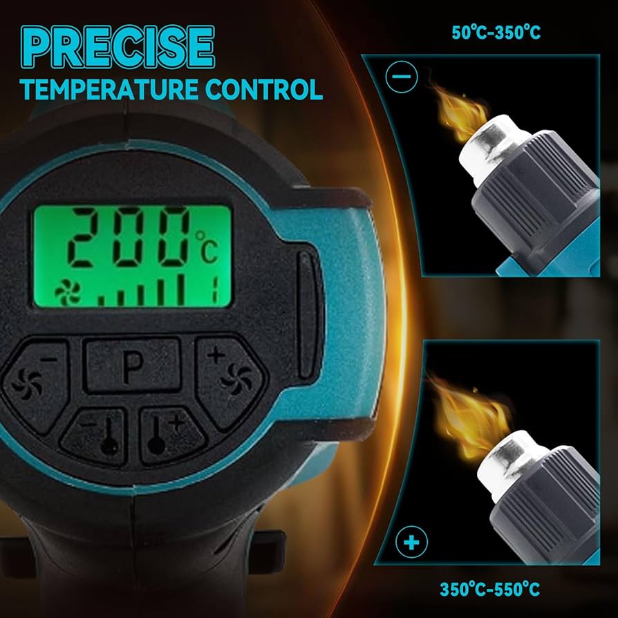PISTOLA CALOR LCD 2000W CELSIUS DIGITAL DONG CHENG