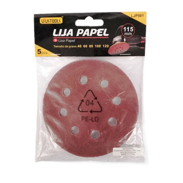 LIJA CIRCULAR 4.1/2 5PS UYUSTOOLS