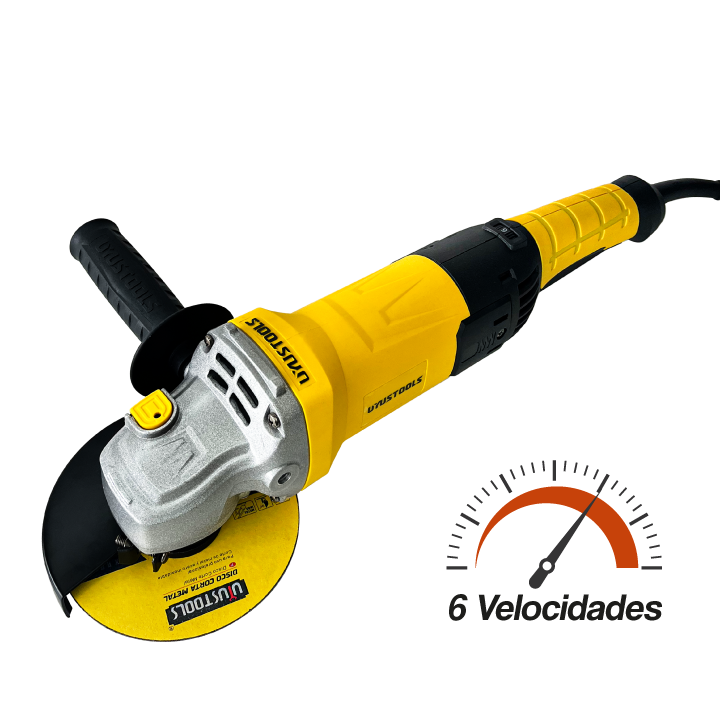 AMOLADORA UYUSTOOLS 4.1/2 1200 WATTS V.VARIABLE