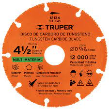 DISCO CARBURO MULTI MATERIAL 4.1/2" TRUPER 12134