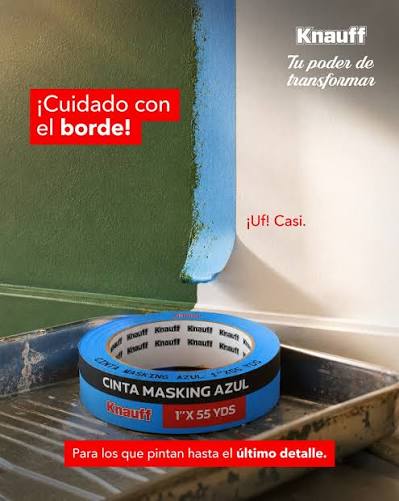 MASKING TAPE AZUL 2'' X55 YDS KNAUFF