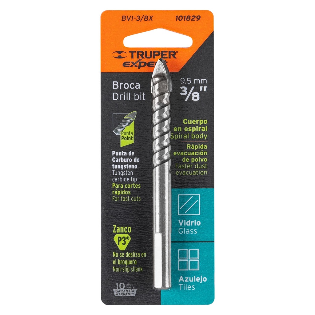 BROCA VIDRIO AZULEJO 8M 5/16 TRUPER XPERT 101828