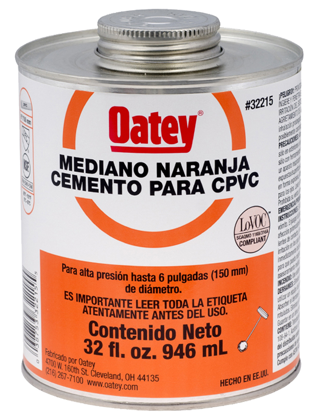 PEGAMENTO OATEY 1/32 CPVC NARANJA 