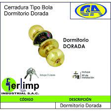 PERILLA TIPO BOLA DORMITORIO DORADO C&A