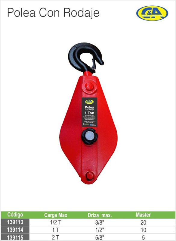 POLEA 1'' TONELADAS C&A
