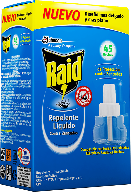 RAID REPELENTE LIQUIDO REPUESTO SANCUDO