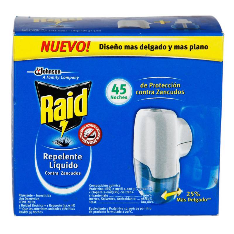 RAID REPELENTE ELECTRICO LIQUIDO SANCUDO 671075