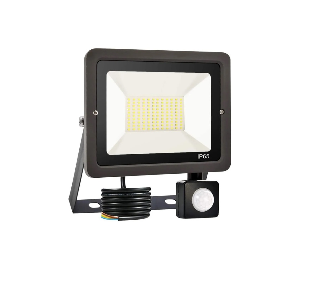 REFLECTOR LED SENSOR DE MOVIMIENTO 50W DELUXE L/DIA