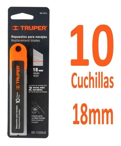 REPUESTOS PARA NAVAJA 10PC CUTTER TRUPER-16965