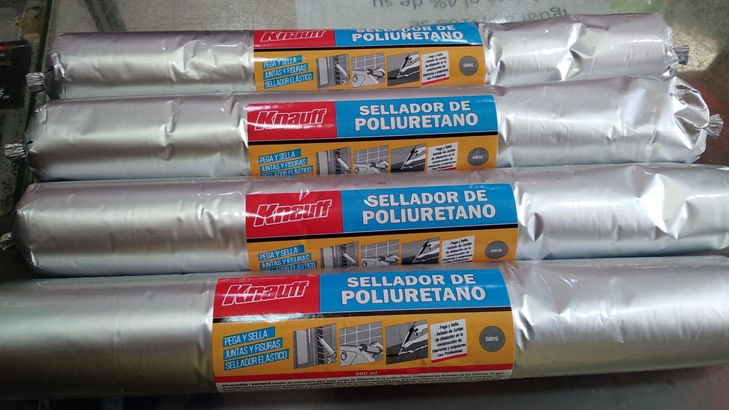 SELLADOR POLIURETANO GRIS 600ML MANGA SALCHICHA KNAUF