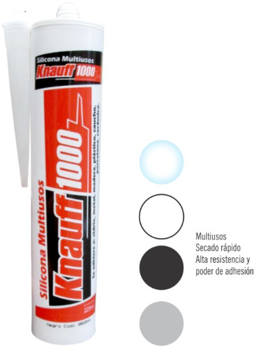 SILICONA NEGRO 225ML KNAUFF 1000