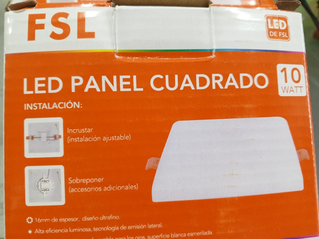 PANEL LED 10WT CUADRADO FSL LUZ BLANCA