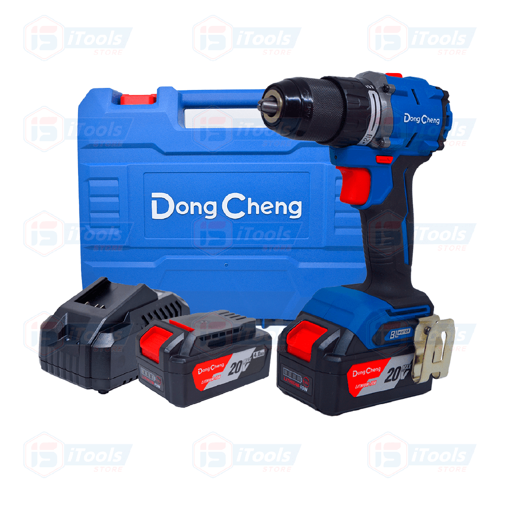 TALADRO DONG CHENG PERCUTOR INALAMBRICO 1/2 SIN CARBON 20V 4AH 60NM
