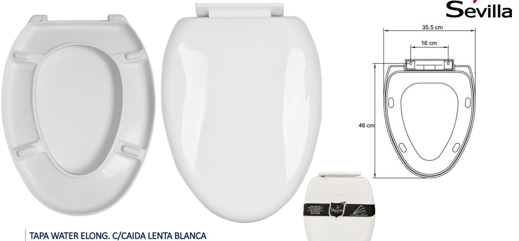 TAPA SEVILLA BLANCO ONE PIECE PESADO PP0816