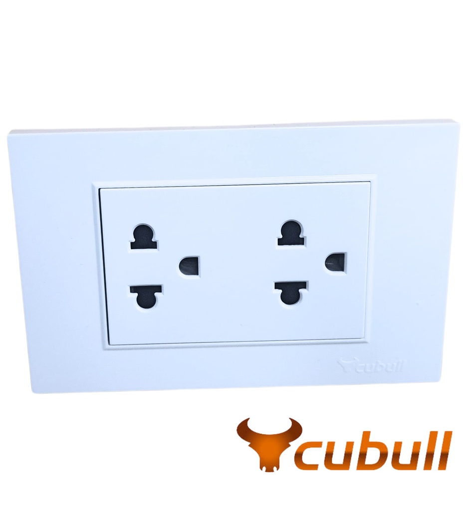 TOMA DOBLE BLANCO PUNTO TIERRA CUBULL