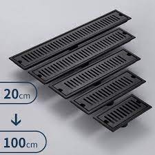 SUMIDERO C/TRAMPA RECTANGULAR NEGRO 10 X 60CM NEW REC16-N