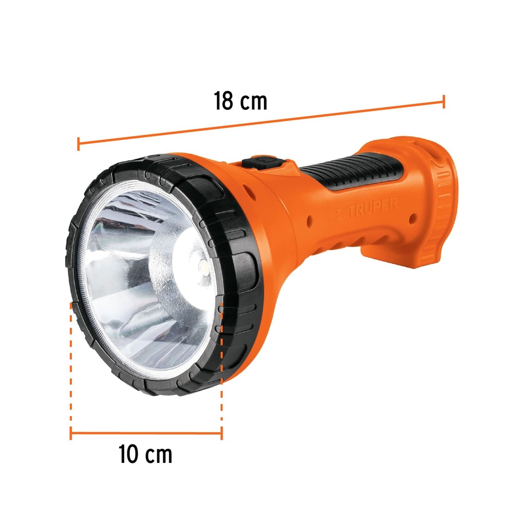 LINTERNA TRUPER RECARGABLE 140MT 6HORAS DURACION 16005