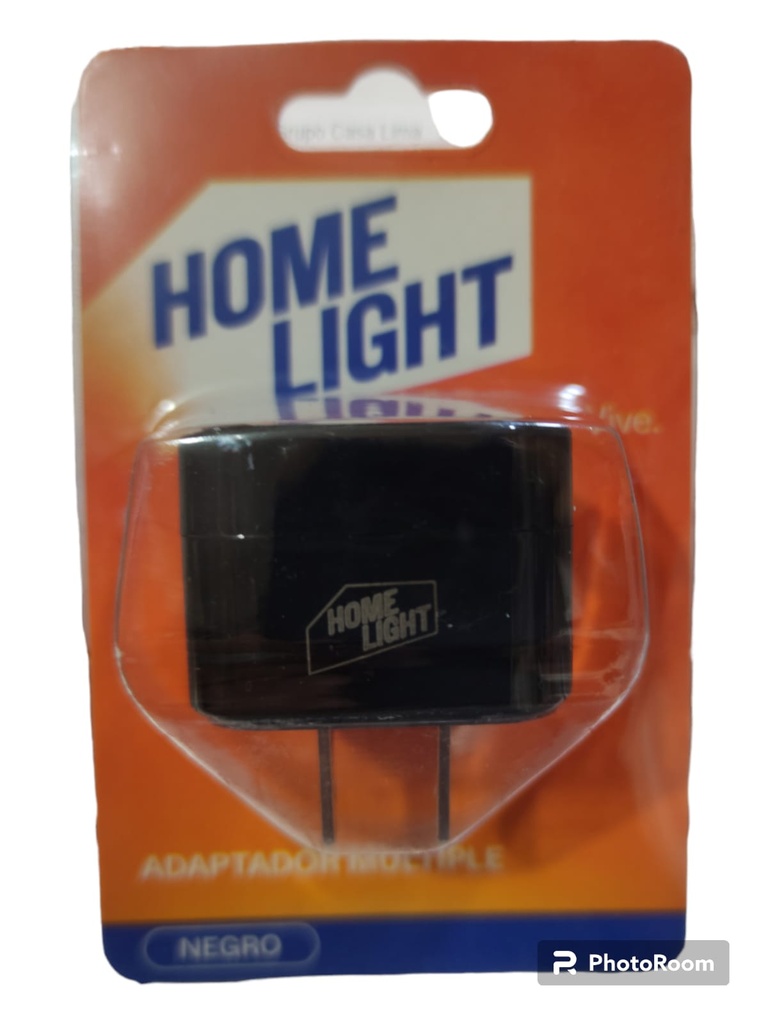 ADAPTADOR PLANO MULTIPLE NEGRO HOME LIGHT