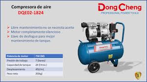 COMPRENSORA 30 LTS SILENCIOSA LIBRE DE ACEITE DONG CHENG