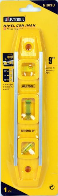 NIVEL UYUSTOOLS ALUMINIO TORPEDO 9'' MAGNETICO