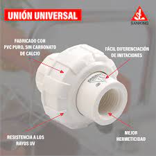 UNIVERSAL DE AGUA 1.1/2" C/R PVC SANKING