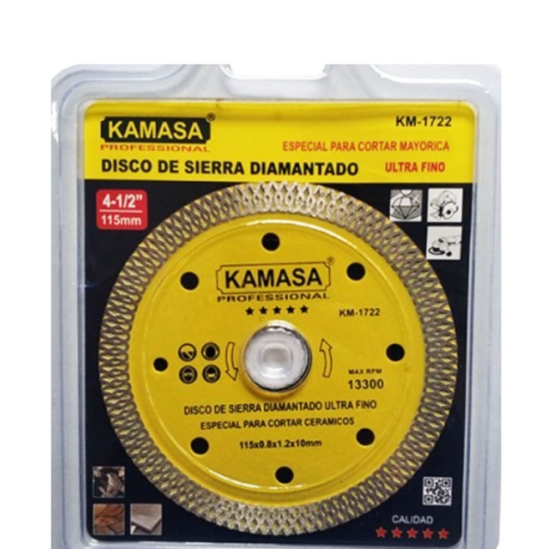 DISCO DIAMANTADO 4.1/2 ULTRA FINO KAMASA KM-1722