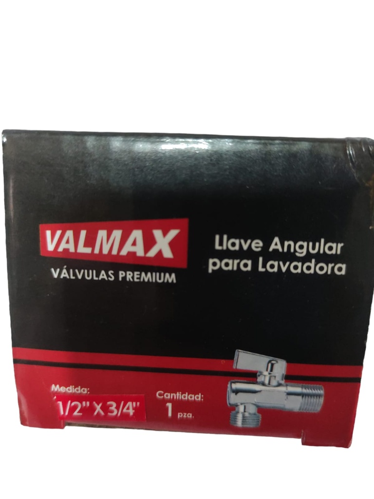 LLAVE ANGULAR PARA LAVADORA 1/2 A 3/4 VALMAX