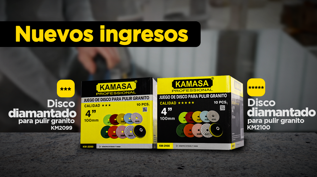 DISCO P/PULIR GRANITO 4" X10PS KAMASA KM-2099