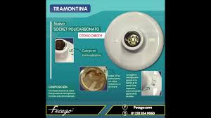 SOCKET PLAFON CON LOZA TRAMONTINA