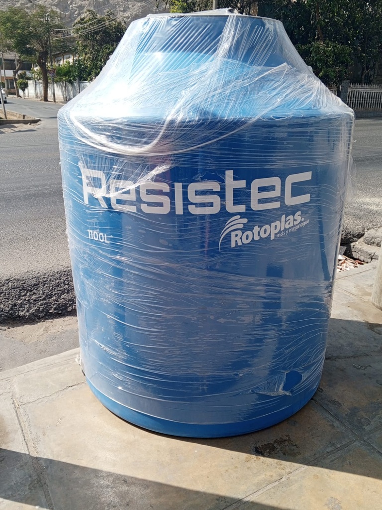 TANQUE RECISTEC AZUL 1100 LTS ROTOPLAS PASO 1