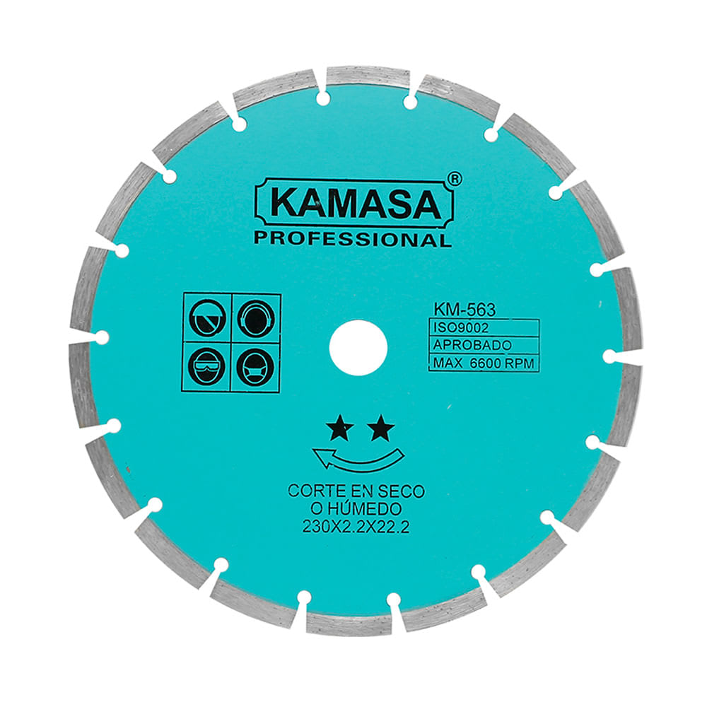 DISCO DIAMANTADO 9" SECO KAMASA KM-563
