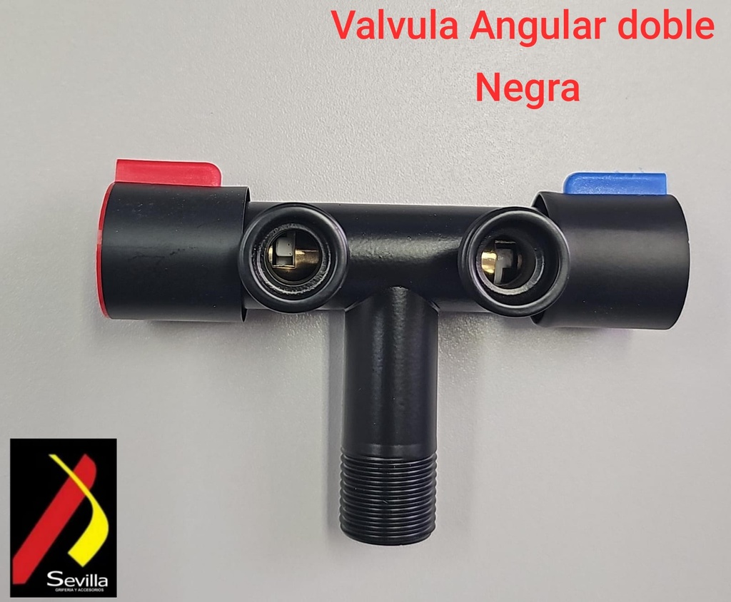 VALVULA ANGULAR DOBLE NEGRO 1/2 SEVILLA V1024B