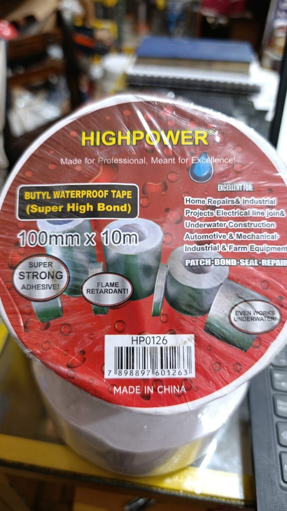 CINTA PEGA TODO AGUA 100MM X 10MT HIGHPOWER HP0126